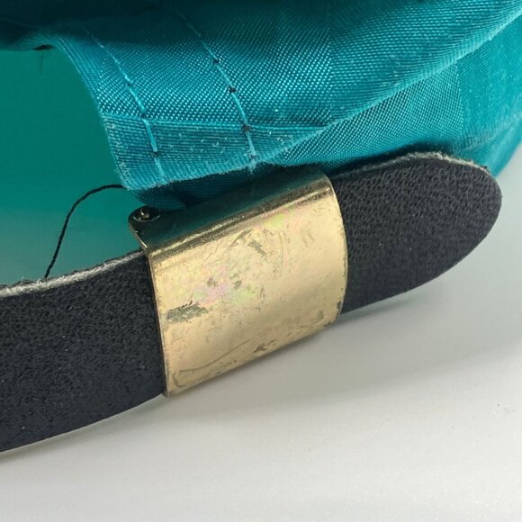 Vintage 90s Cadillac Snapback Hat Cap – Teal Checkered – Rope Trim - Picture 6 of 8
